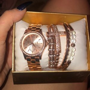 Rose gold watch